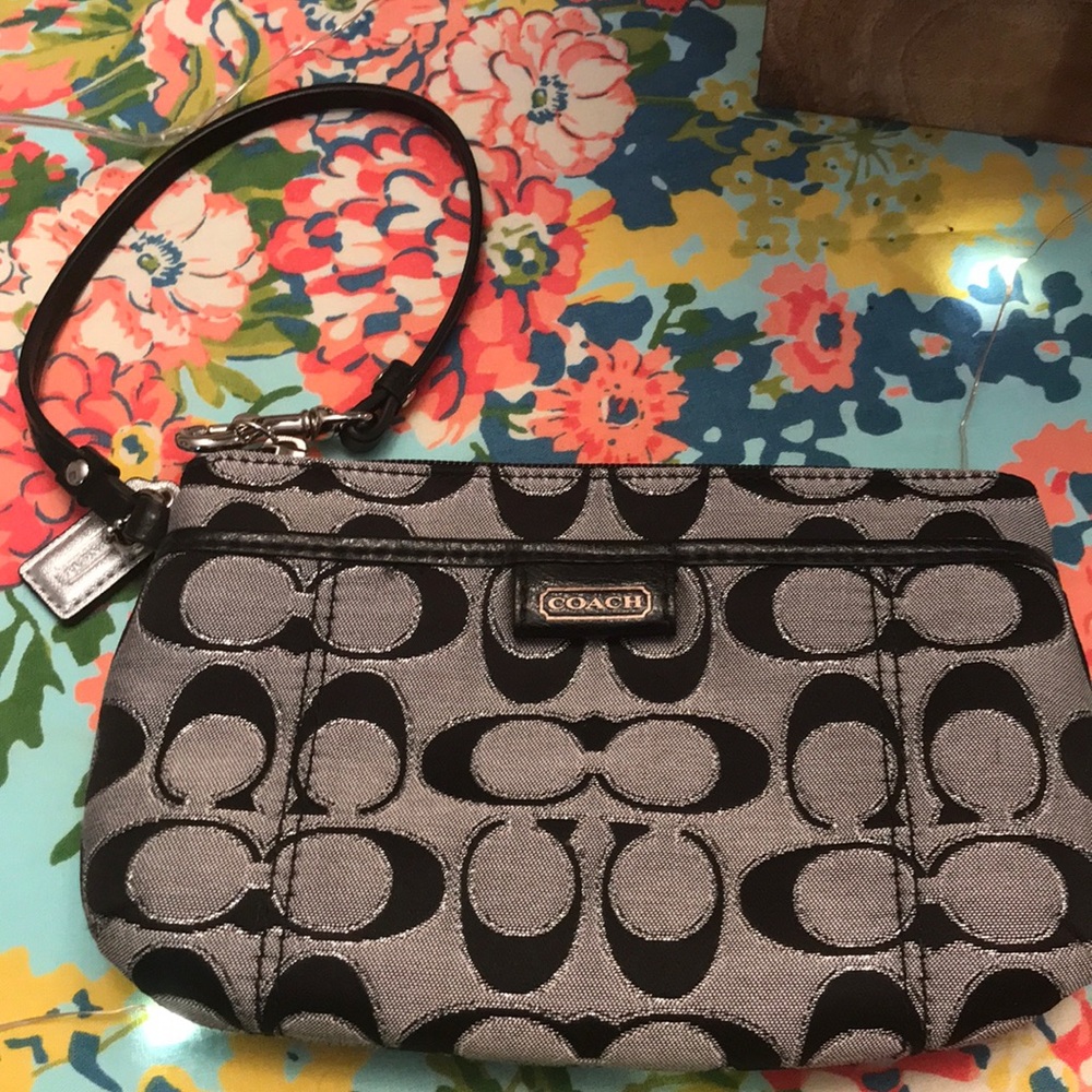 Cute coach sparkly wristlet